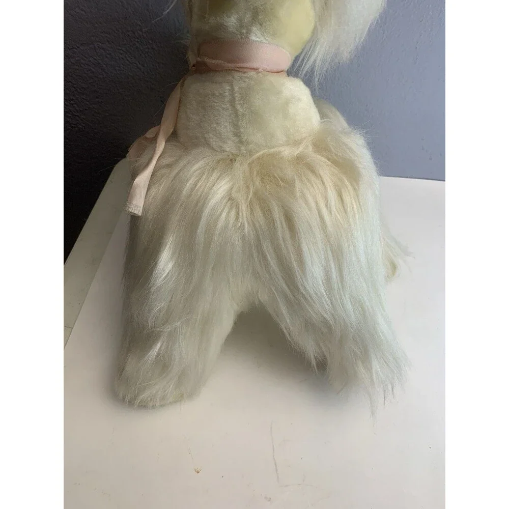 1960’s Columbia Toy Products Provocative Eyes Poodle Plush Dog Large Vintage